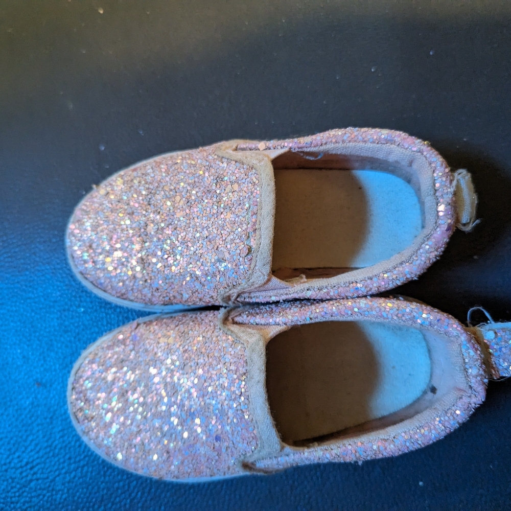 Pink glitter sneakers